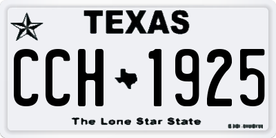TX license plate CCH1925