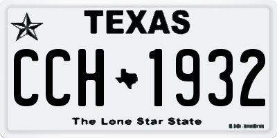 TX license plate CCH1932