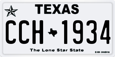 TX license plate CCH1934