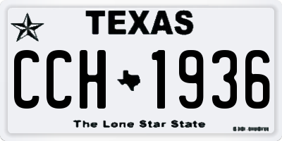 TX license plate CCH1936
