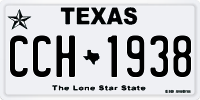 TX license plate CCH1938