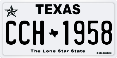 TX license plate CCH1958