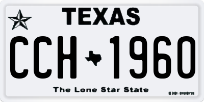 TX license plate CCH1960