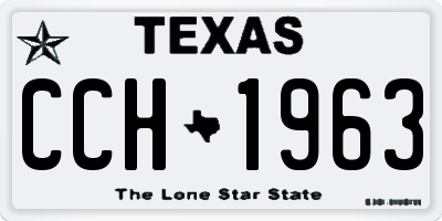 TX license plate CCH1963