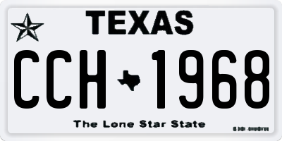 TX license plate CCH1968