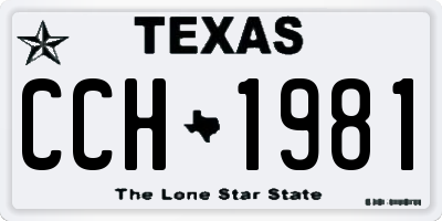 TX license plate CCH1981
