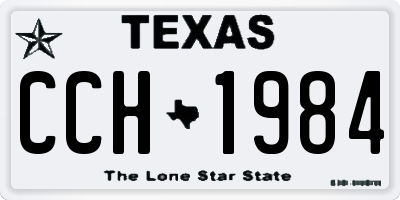 TX license plate CCH1984