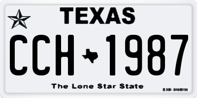 TX license plate CCH1987