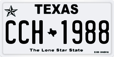 TX license plate CCH1988