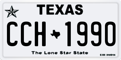 TX license plate CCH1990