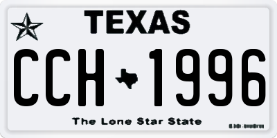 TX license plate CCH1996