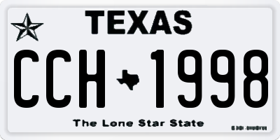 TX license plate CCH1998