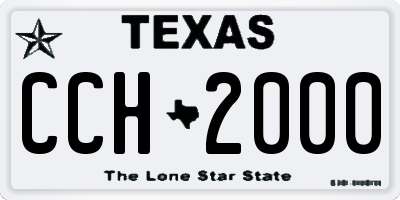 TX license plate CCH2000