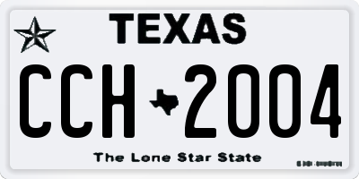 TX license plate CCH2004