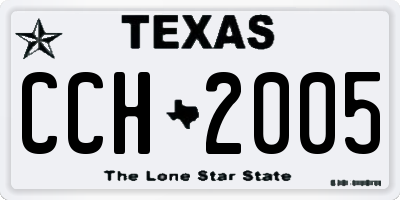TX license plate CCH2005