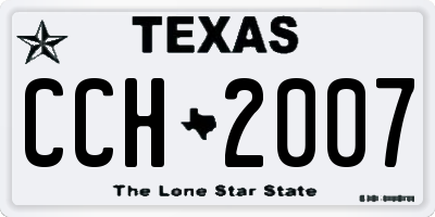 TX license plate CCH2007