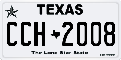 TX license plate CCH2008