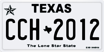 TX license plate CCH2012