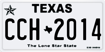 TX license plate CCH2014
