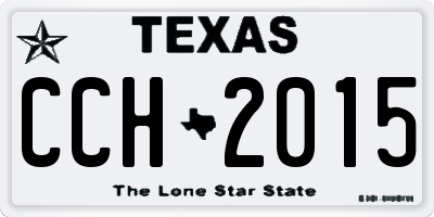 TX license plate CCH2015