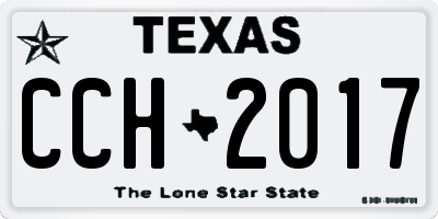 TX license plate CCH2017