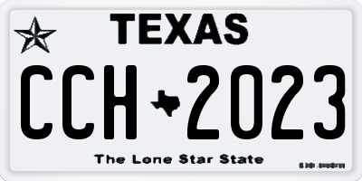 TX license plate CCH2023