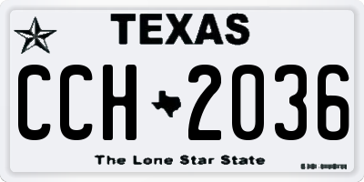TX license plate CCH2036