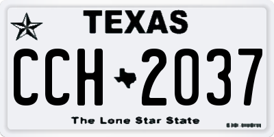 TX license plate CCH2037