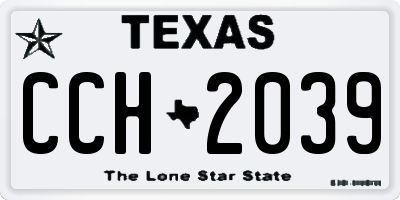 TX license plate CCH2039