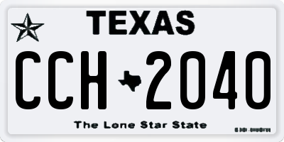 TX license plate CCH2040