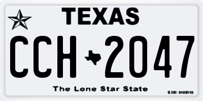 TX license plate CCH2047