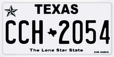 TX license plate CCH2054