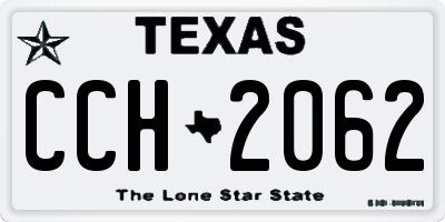 TX license plate CCH2062