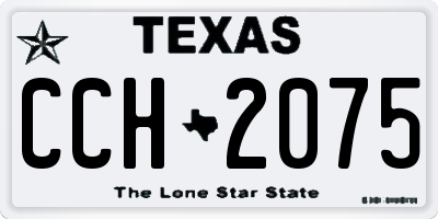 TX license plate CCH2075