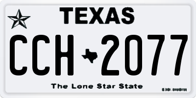 TX license plate CCH2077