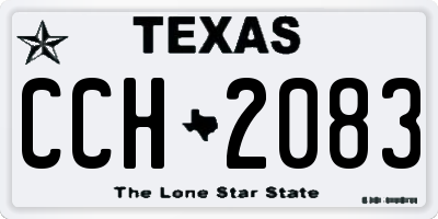 TX license plate CCH2083