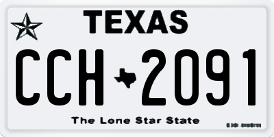TX license plate CCH2091