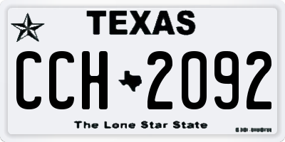 TX license plate CCH2092