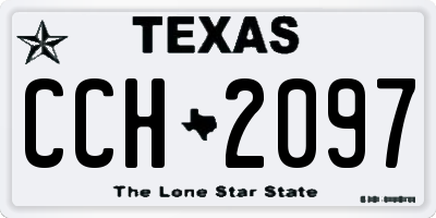 TX license plate CCH2097