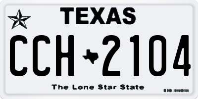 TX license plate CCH2104