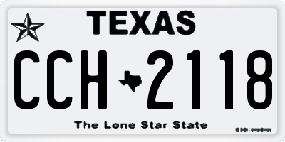 TX license plate CCH2118