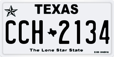 TX license plate CCH2134