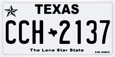 TX license plate CCH2137