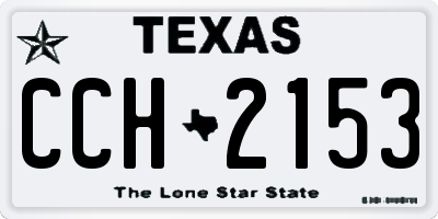 TX license plate CCH2153