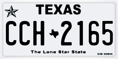 TX license plate CCH2165