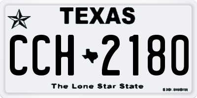 TX license plate CCH2180