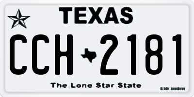 TX license plate CCH2181