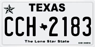 TX license plate CCH2183