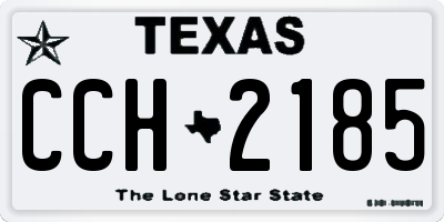 TX license plate CCH2185