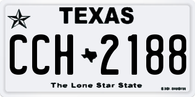 TX license plate CCH2188